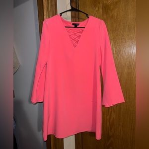 Long sleeve pink dress